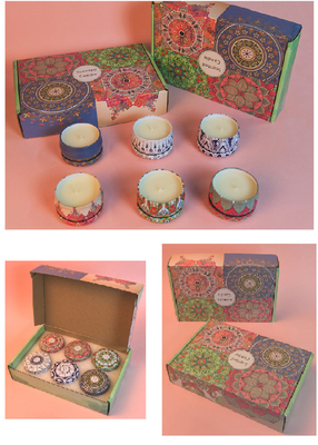 60mm Vegan Soy Candles , Handmade Long Lasting Smelling Candles Persimmon